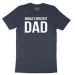 Worlds Greatest Dad Short Sleeve Tee - Heather Navy