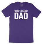 Worlds Greatest Dad Short Sleeve Tee - Team Purple
