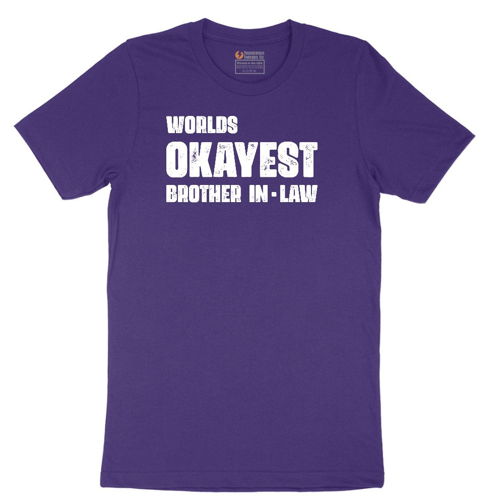 Worlds Okayest Brother in Law Short Sleeve Tee - Team Purple