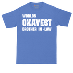 World's Okayest Brother in Law tall t-shirt for men in Heather Royal