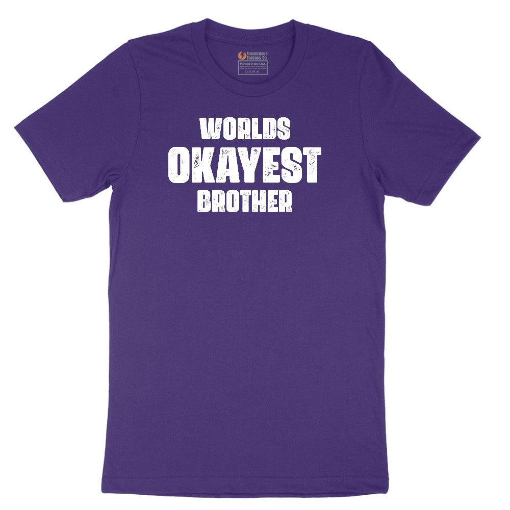 Worlds Okayest Brother Short Sleeve Tee - Team Purple
