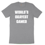 Worlds Okayest Gamer - Mens & Ladies T-Shirt Toddler Short Sleeve Tee - Athletic Heather