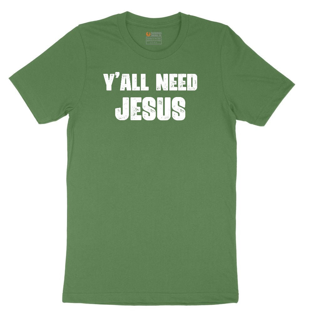 Y'all Need Jesus Version 2 Toddler Short Sleeve Tee - Athletic Kelly