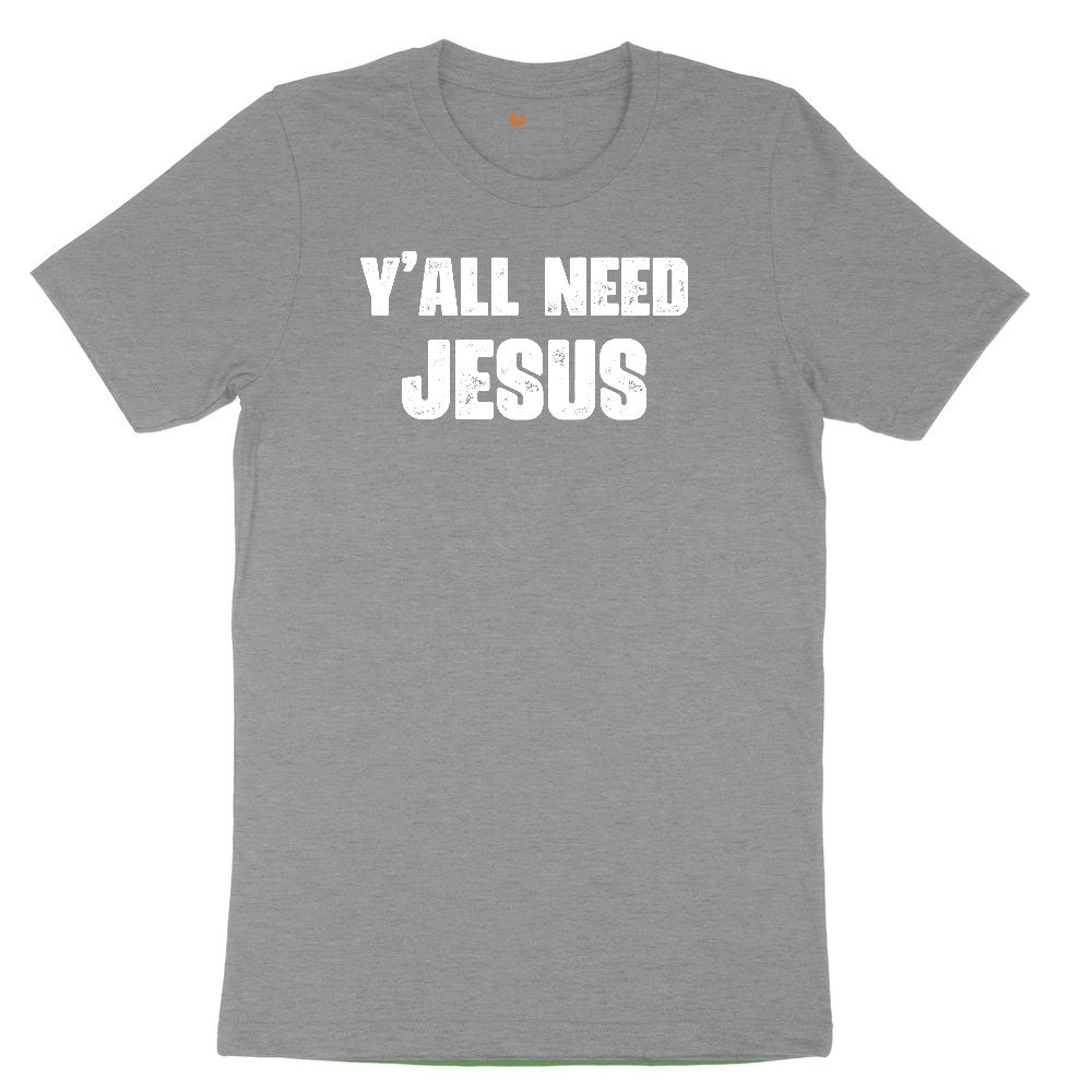 Y'all Need Jesus Version 2 Youth Short Sleeve Tee - Athletic Heather