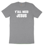 Y'all Need Jesus Version 2 Youth Short Sleeve Tee - Athletic Heather