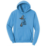 Yes I Can Drive a Stick Funny Halloween Shirt Ladies Hoodie - Aquatic Blue