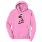Yes I Can Drive a Stick Funny Halloween Shirt Ladies Hoodie - Candy Pink