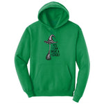 Yes I Can Drive a Stick Funny Halloween Shirt Ladies Hoodie - Kelly Green