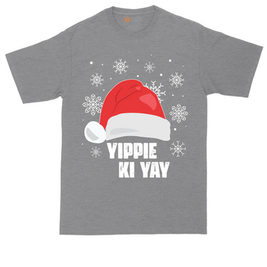 Yippee Ki Yay tall t-shirt for men in Jet Black