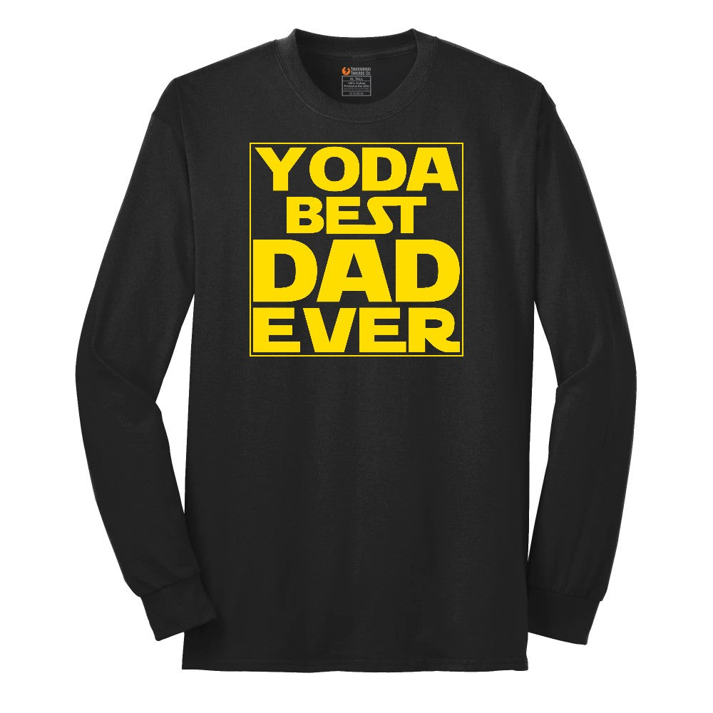 YODA Best Dad Ever Long Sleeve Tee - Jet Black