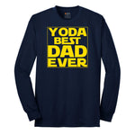 YODA Best Dad Ever Long Sleeve Tee - Navy