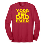 YODA Best Dad Ever Long Sleeve Tee - Red