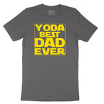 YODA Best Dad Ever Short Sleeve Tee - Dark Heather Grey