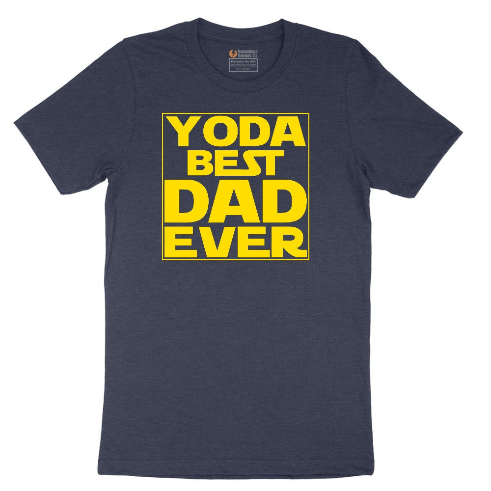 YODA Best Dad Ever Short Sleeve Tee - Heather Navy