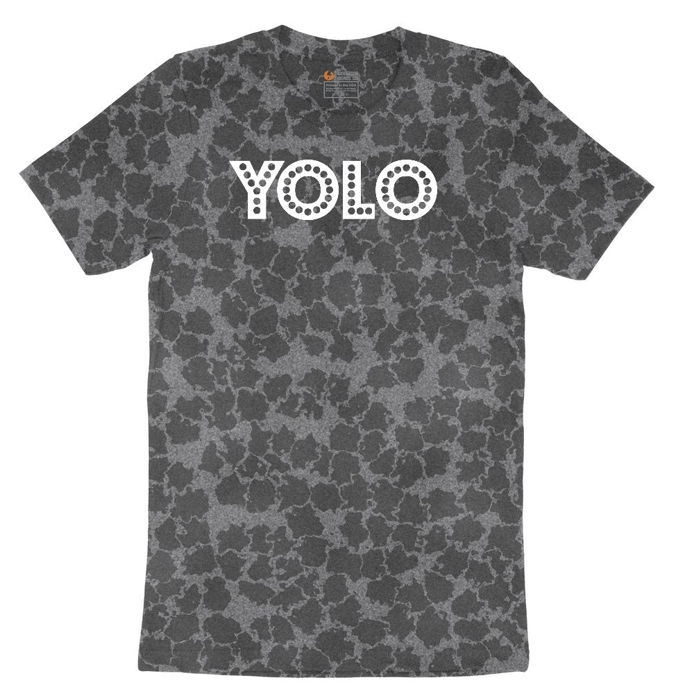 YOLO Ladies Short Sleeve Tee - Black Leopard