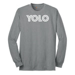 YOLO Long Sleeve Tee - Athletic Grey