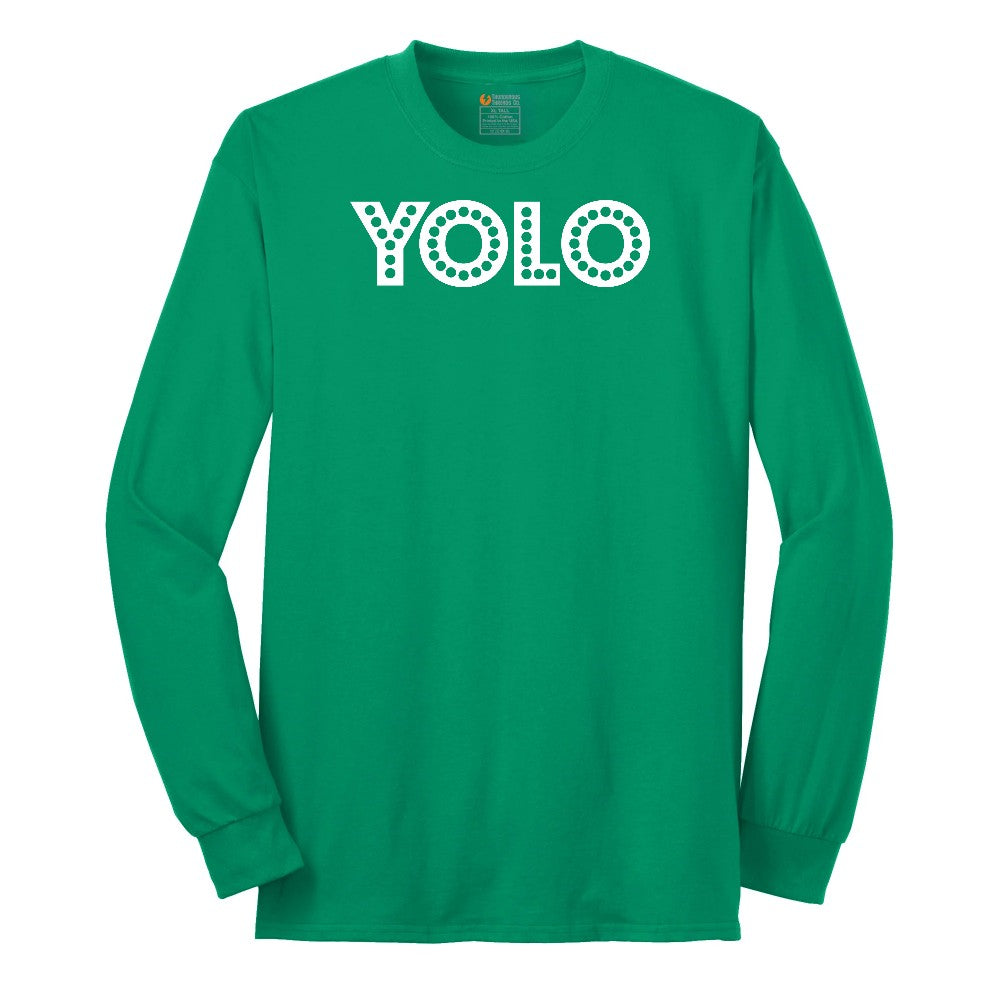 YOLO Long Sleeve Tee - Kelly Green