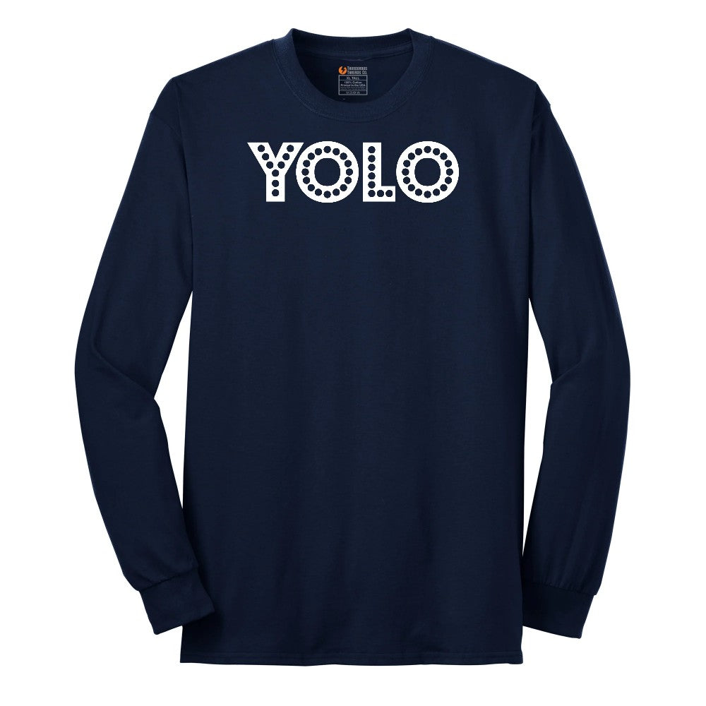 YOLO Long Sleeve Tee - Navy