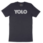 YOLO - Mens T-Shirt - Mens & Ladies T-Shirt Short Sleeve Tee - Deep Navy