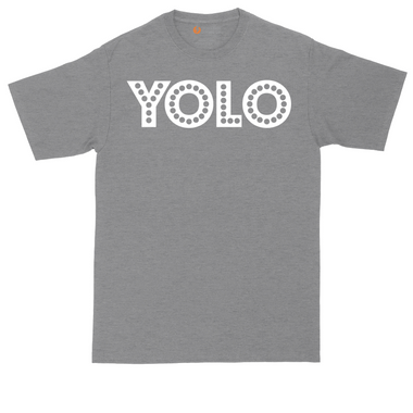 YOLO tall t-shirt for men in Kelly Green