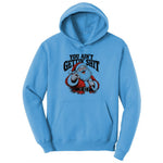 You Ain't Getting Shit Santa Design Ladies Hoodie - Aquatic Blue
