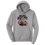 You Ain't Getting Shit Santa Design Ladies Hoodie - Athletic Heather