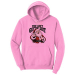 You Ain't Getting Shit Santa Design Ladies Hoodie - Candy Pink