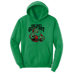 You Ain't Getting Shit Santa Design Ladies Hoodie - Kelly Green