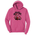 You Ain't Getting Shit Santa Design Ladies Hoodie - Sangria