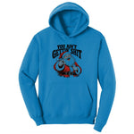 You Ain't Getting Shit Santa Design Ladies Hoodie - Sapphire