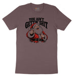 You Ain't Getting Shit Santa Design Ladies Short Sleeve Tee - Sangria Blackout