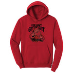 You Ain't Getting Shit Santa Design Hoodie - Red