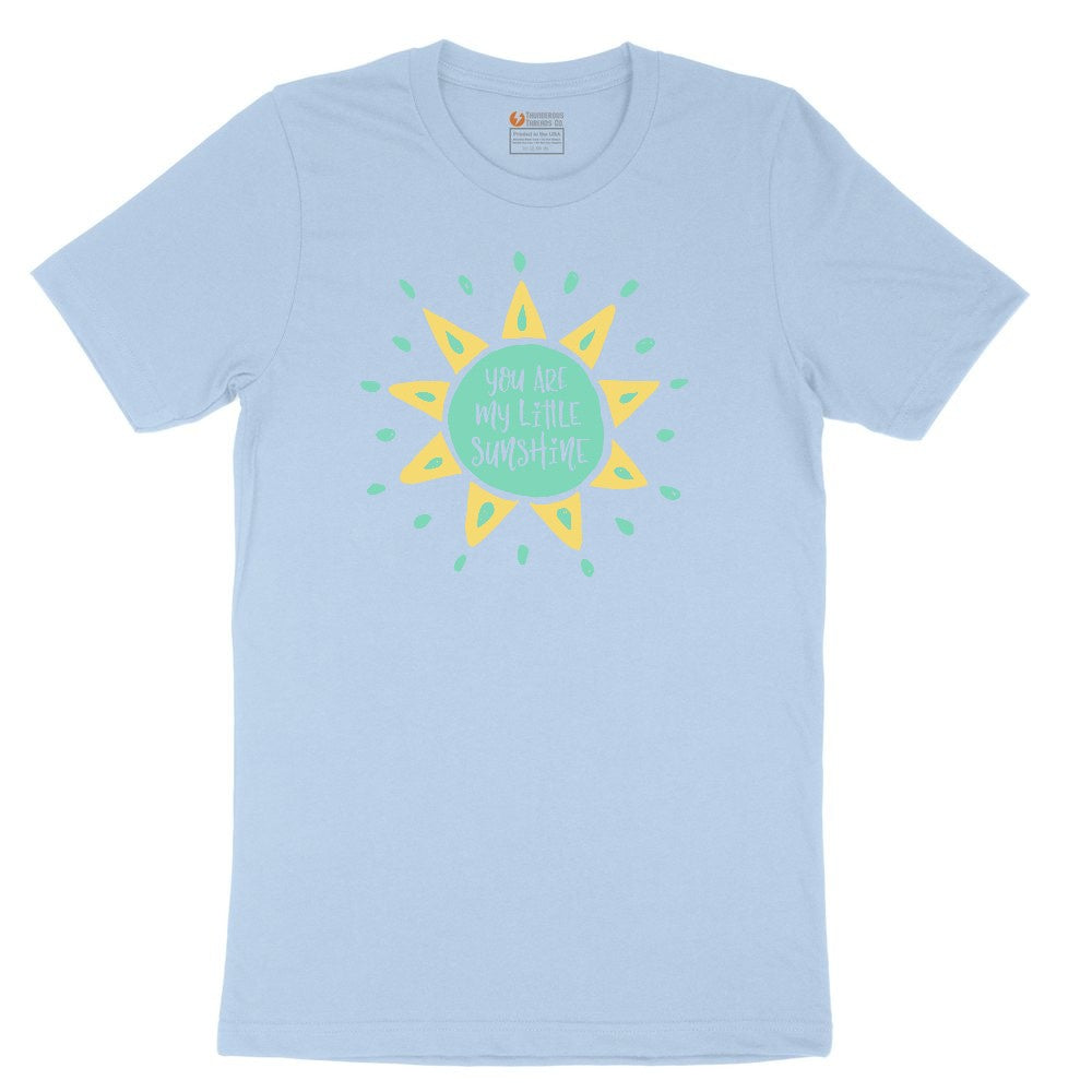 You are My Littlest Sunshine Toddler Short Sleeve Tee - Light Blue