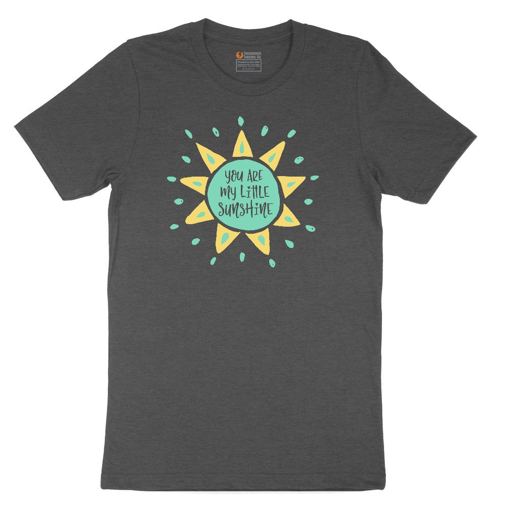 You are My Littlest Sunshine Youth Short Sleeve Tee - Dark Heather Grey