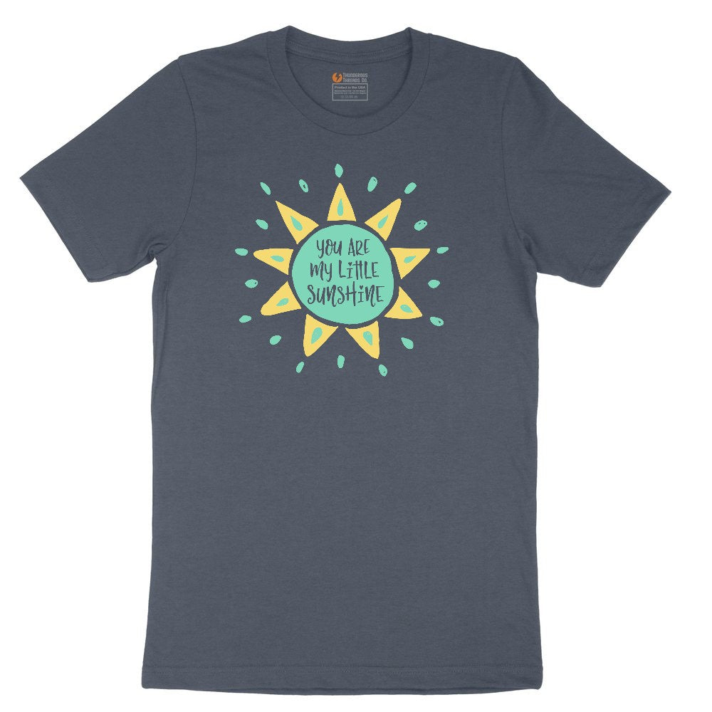 You are My Littlest Sunshine Youth Short Sleeve Tee - Heather Navy