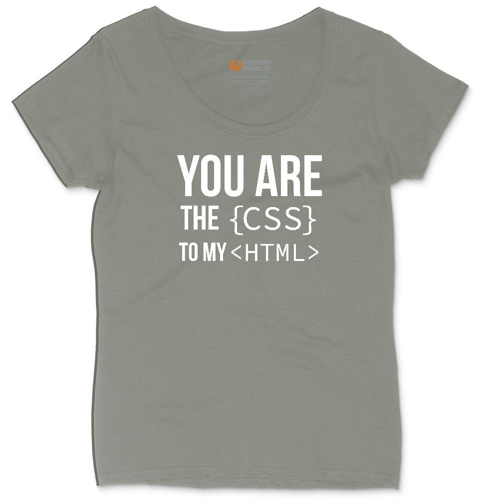 You Are the CSS to My HTML Ladies Curvy Tee - Bamboo Blackout