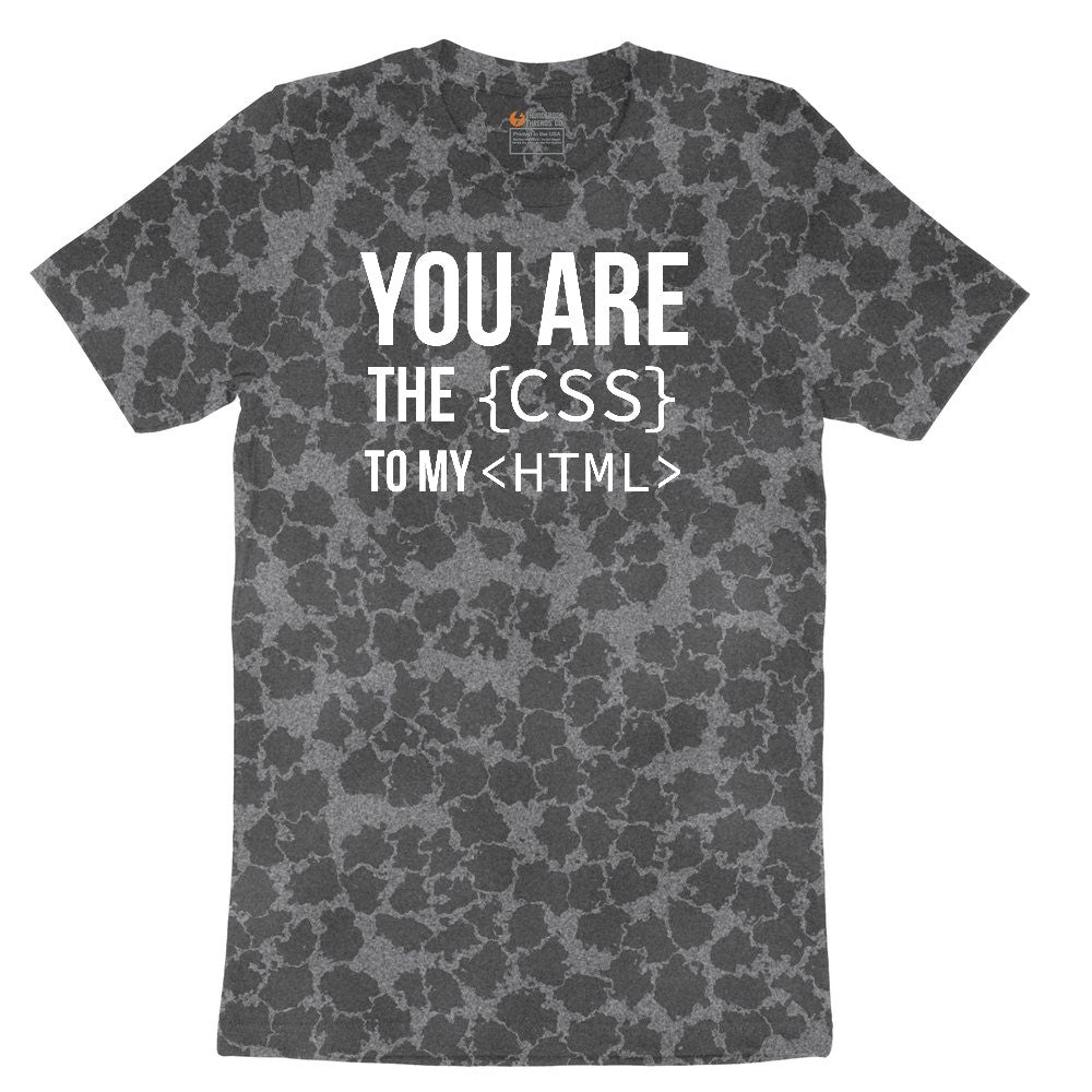 You Are the CSS to My HTML Ladies Short Sleeve Tee - Black Leopard