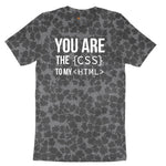 You Are the CSS to My HTML Ladies Short Sleeve Tee - Black Leopard