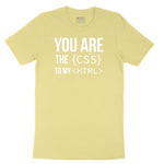 You Are the CSS to My HTML Toddler Short Sleeve Tee - Yellow