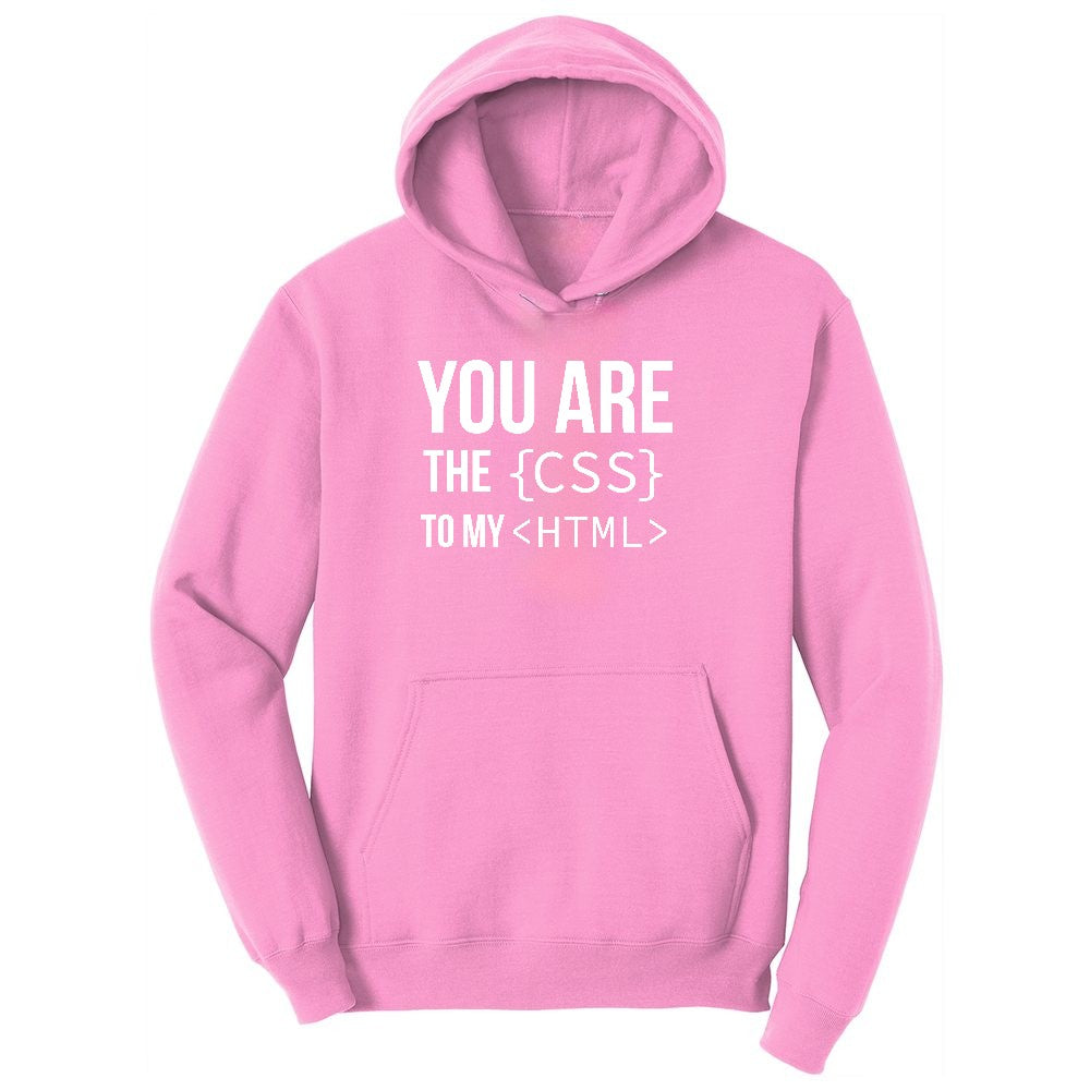 You Are the CSS to My HTML Youth Hoodie - Candy Pink