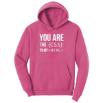 You Are the CSS to My HTML Youth Hoodie - Sangria