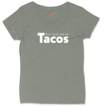 You Had Me at Tacos Version 1 Ladies Curvy Tee - Bamboo Blackout
