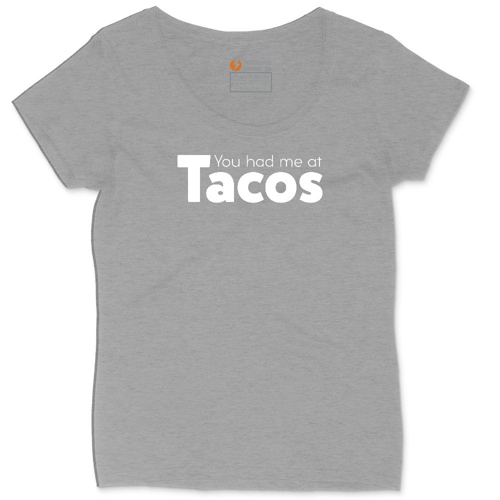 You Had Me at Tacos Version 1 Ladies Curvy Tee - Granite Heather