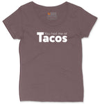 You Had Me at Tacos Version 1 Ladies Curvy Tee - Sangria Blackout