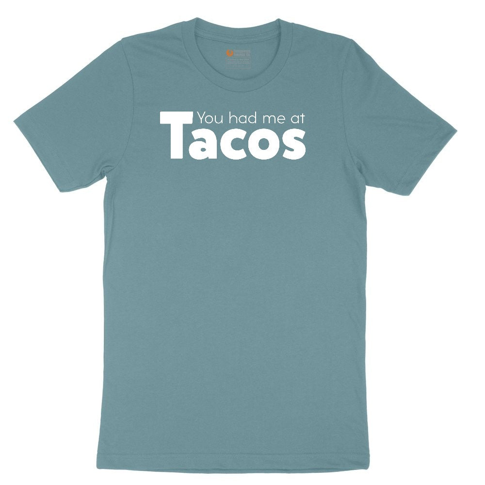 You Had Me at Tacos Version 1 Ladies Short Sleeve Tee - Surf Blackout