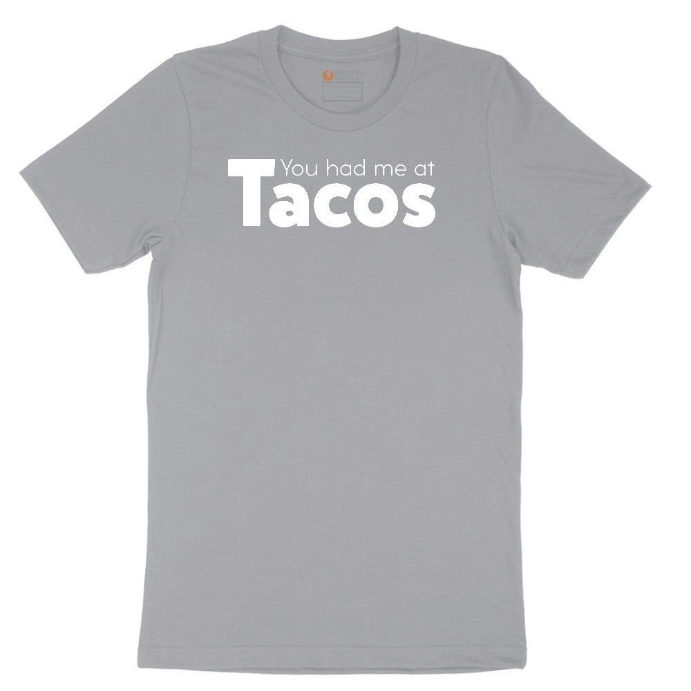 You Had Me at Tacos Version 1 Short Sleeve Tee - Athletic Heather Grey