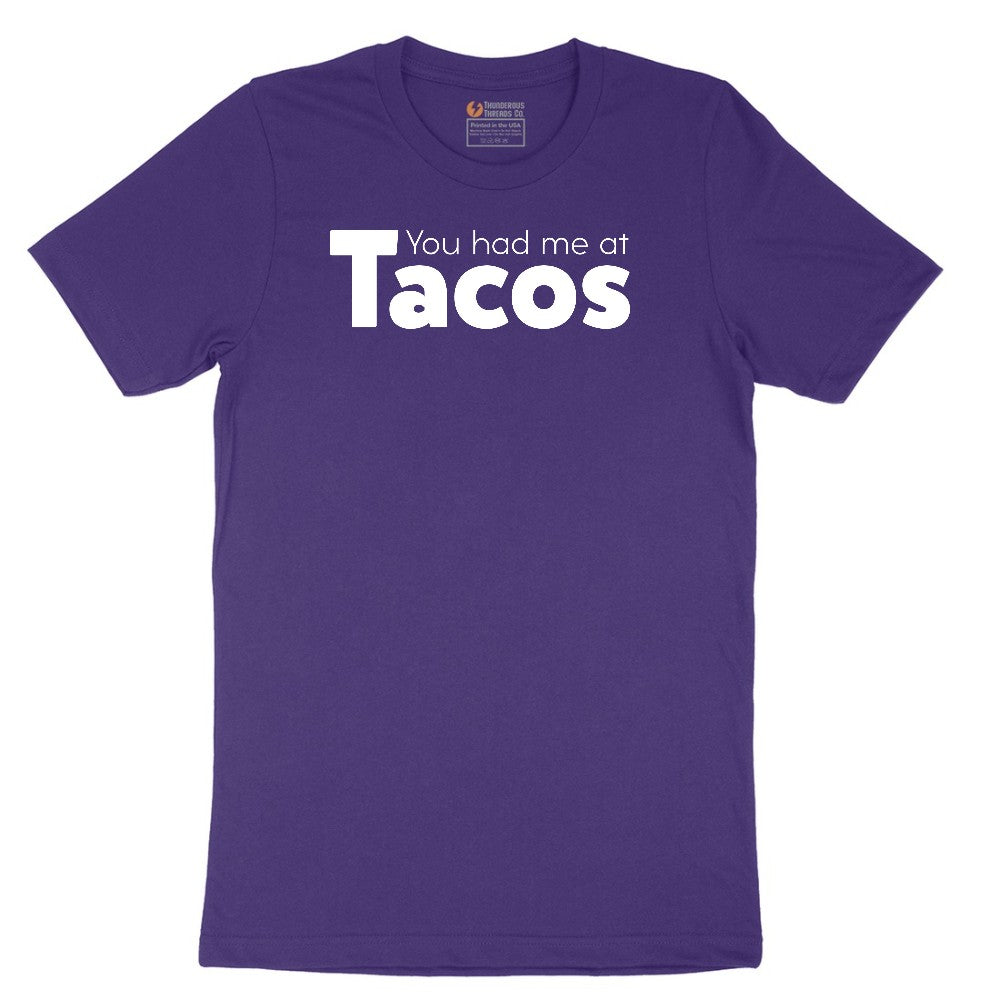 You Had Me at Tacos Version 1 Short Sleeve Tee - Team Purple