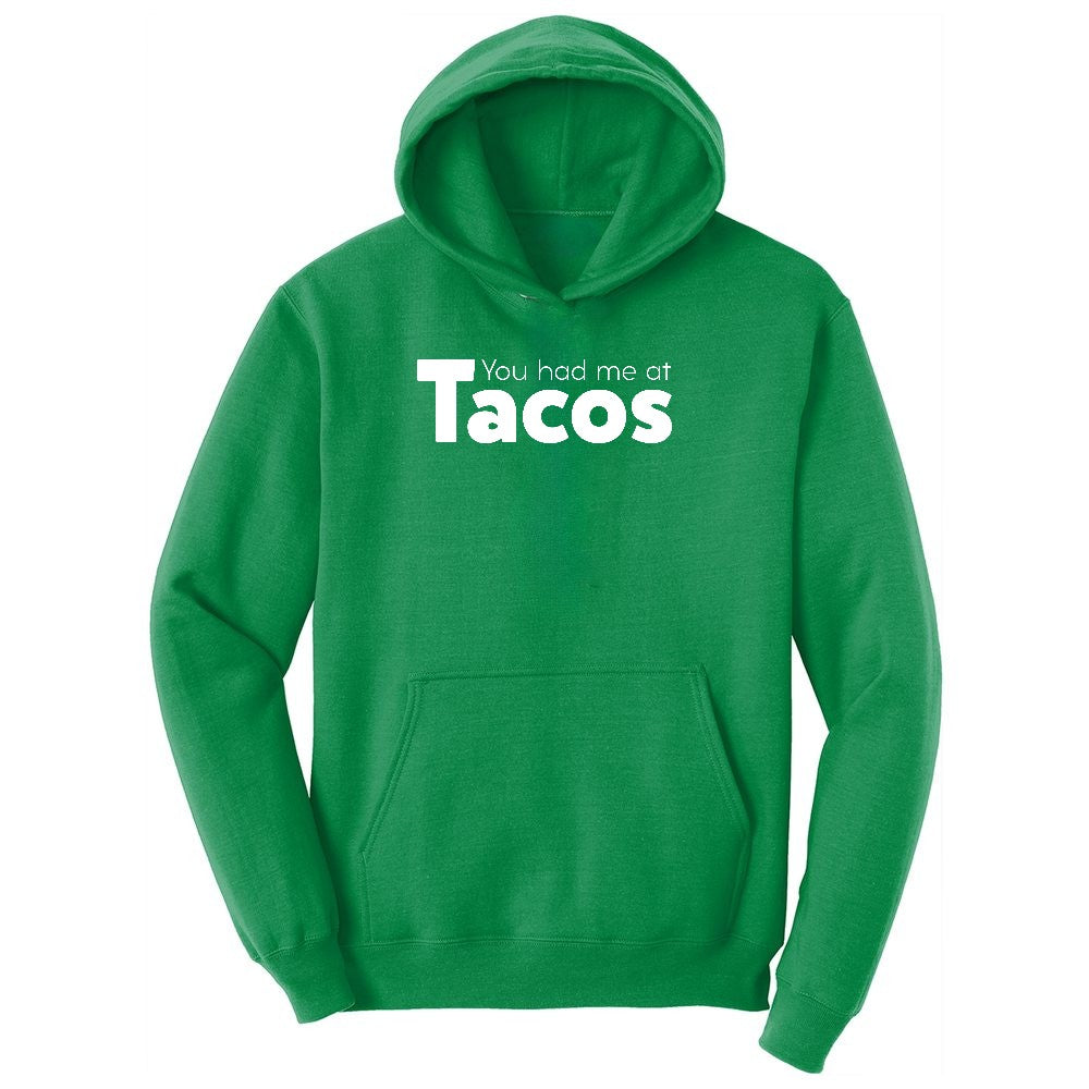 You Had Me at Tacos Version 1 Youth Hoodie - Kelly Green
