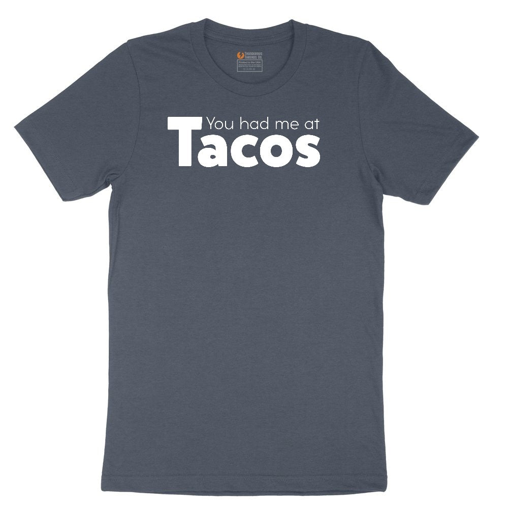 You Had Me at Tacos Version 1 Youth Short Sleeve Tee - Heather Navy