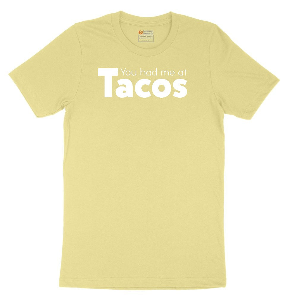 You Had Me at Tacos Version 1 Youth Short Sleeve Tee - Yellow